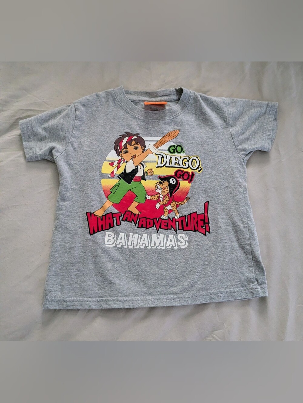 Vintage Go Diego Go! Bahamas Kids T-Shirt Nickelodeon Viacom ยฉ2003 Size S